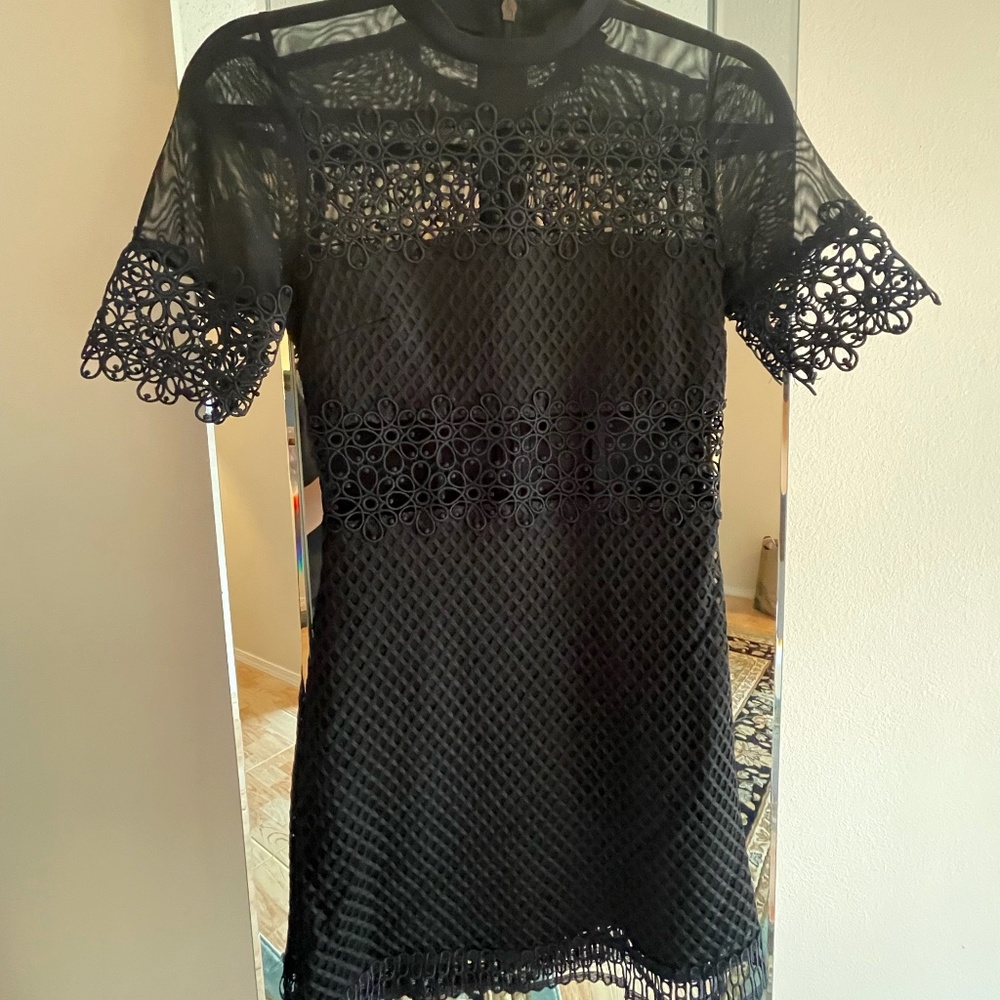 Aqua Black Cutout Detail Dress XS